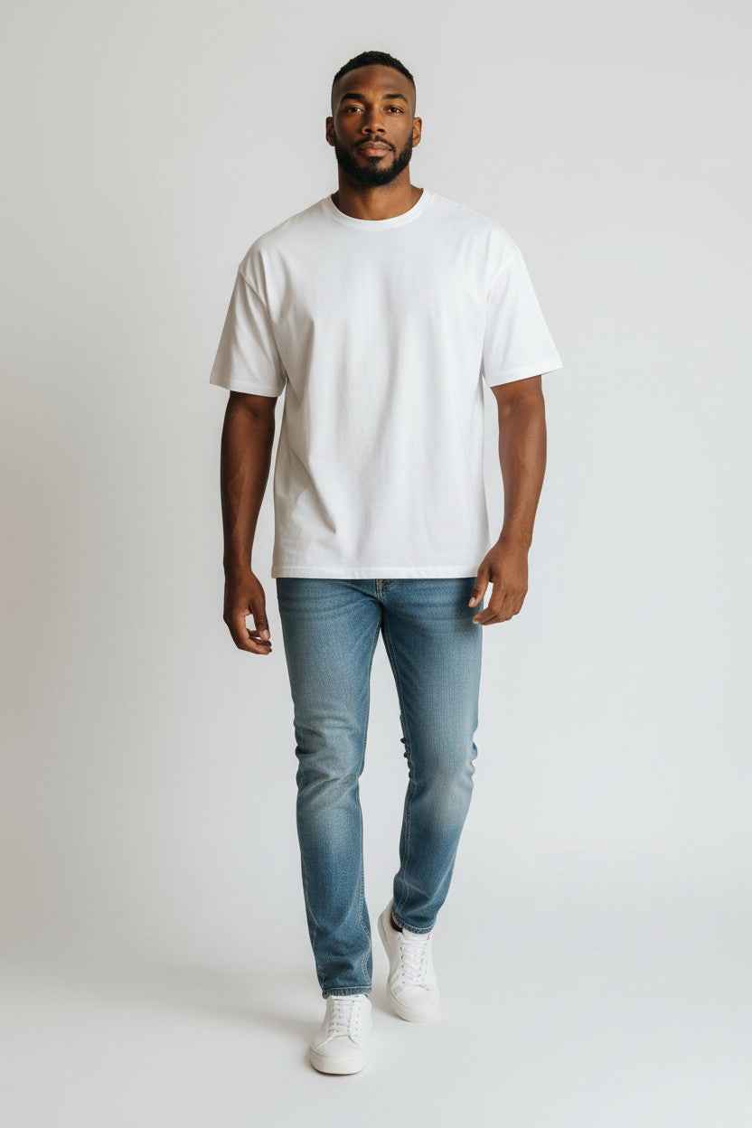 White Oversized T-Shirt 100% Cotton