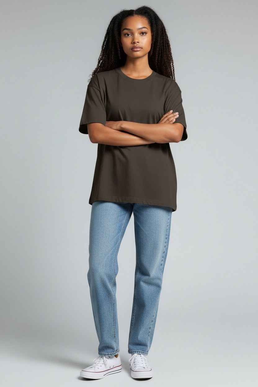 Coffee Brown Oversized T-Shirt