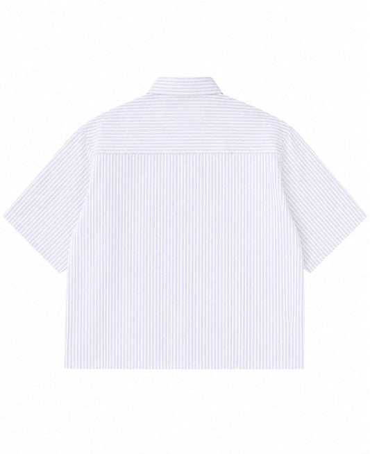 Blue Striped Oxford Boxy Shirt