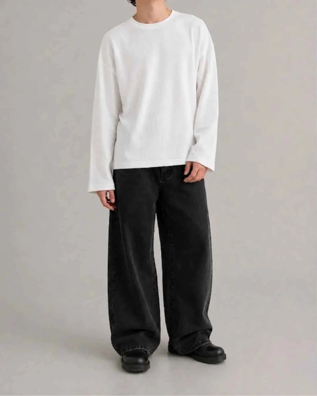 Off-White Waffle Knit Oversized Full-Sleeve