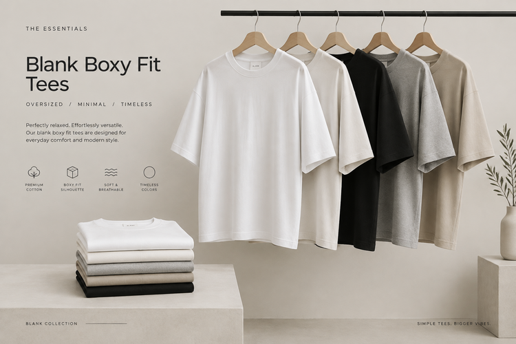 Boxy Fit T-Shirts India | Streetwear Blanks | GSM Apparel