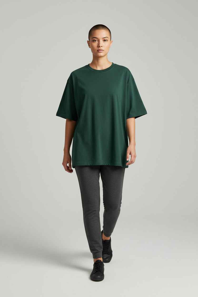 Bottle Green Oversized T-Shirt