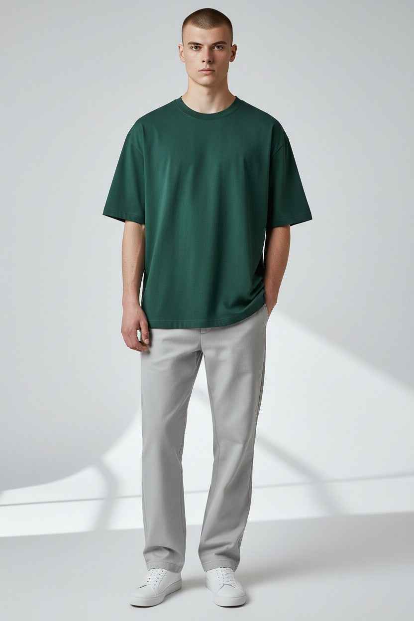 Bottle Green Oversized T-Shirt