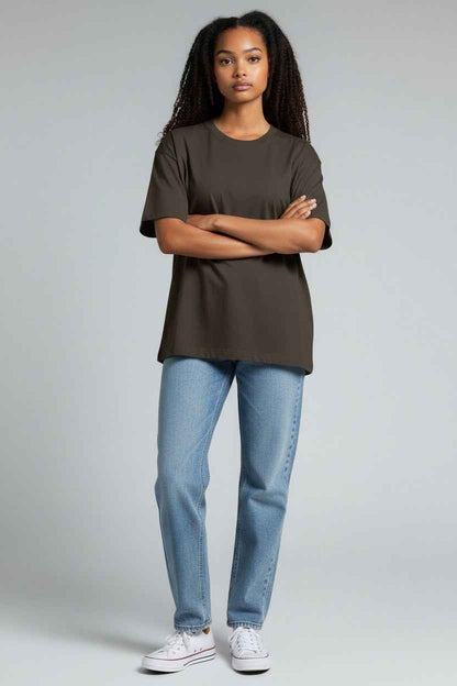 Coffee Brown Oversized T-Shirt