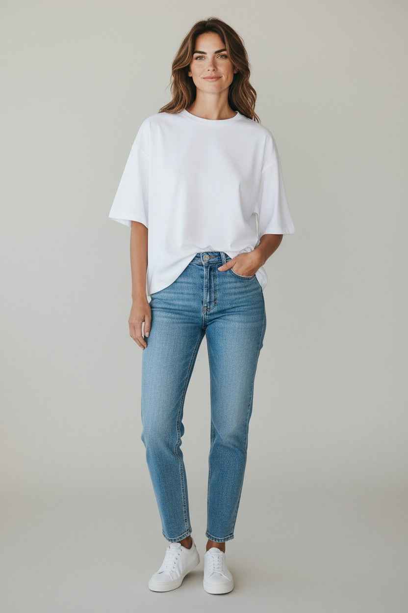 White Oversized T-Shirt 100% Cotton