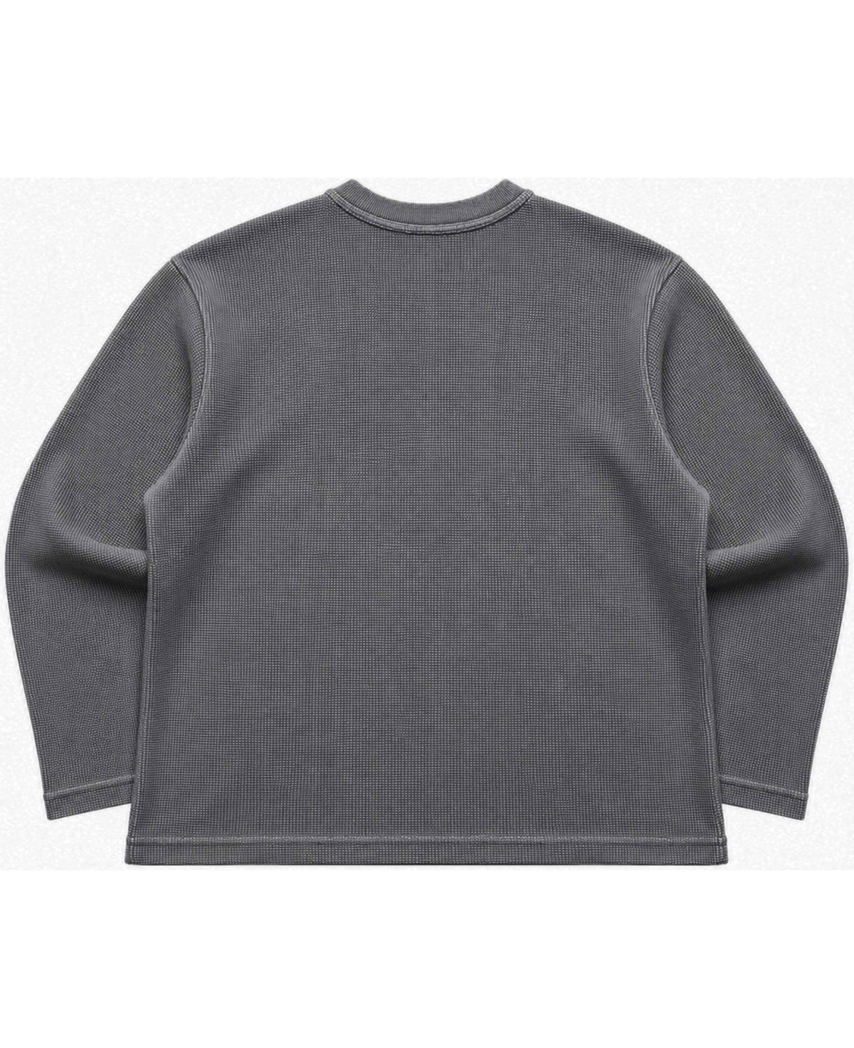 Acidwash Waffle Knit Oversized Full-Sleeve
