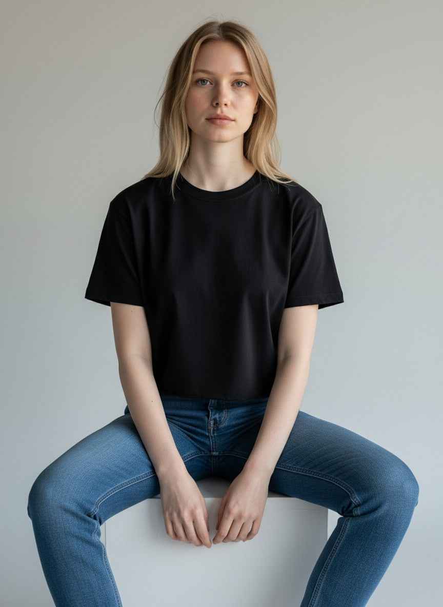 Black Boxy Fit T-shirt