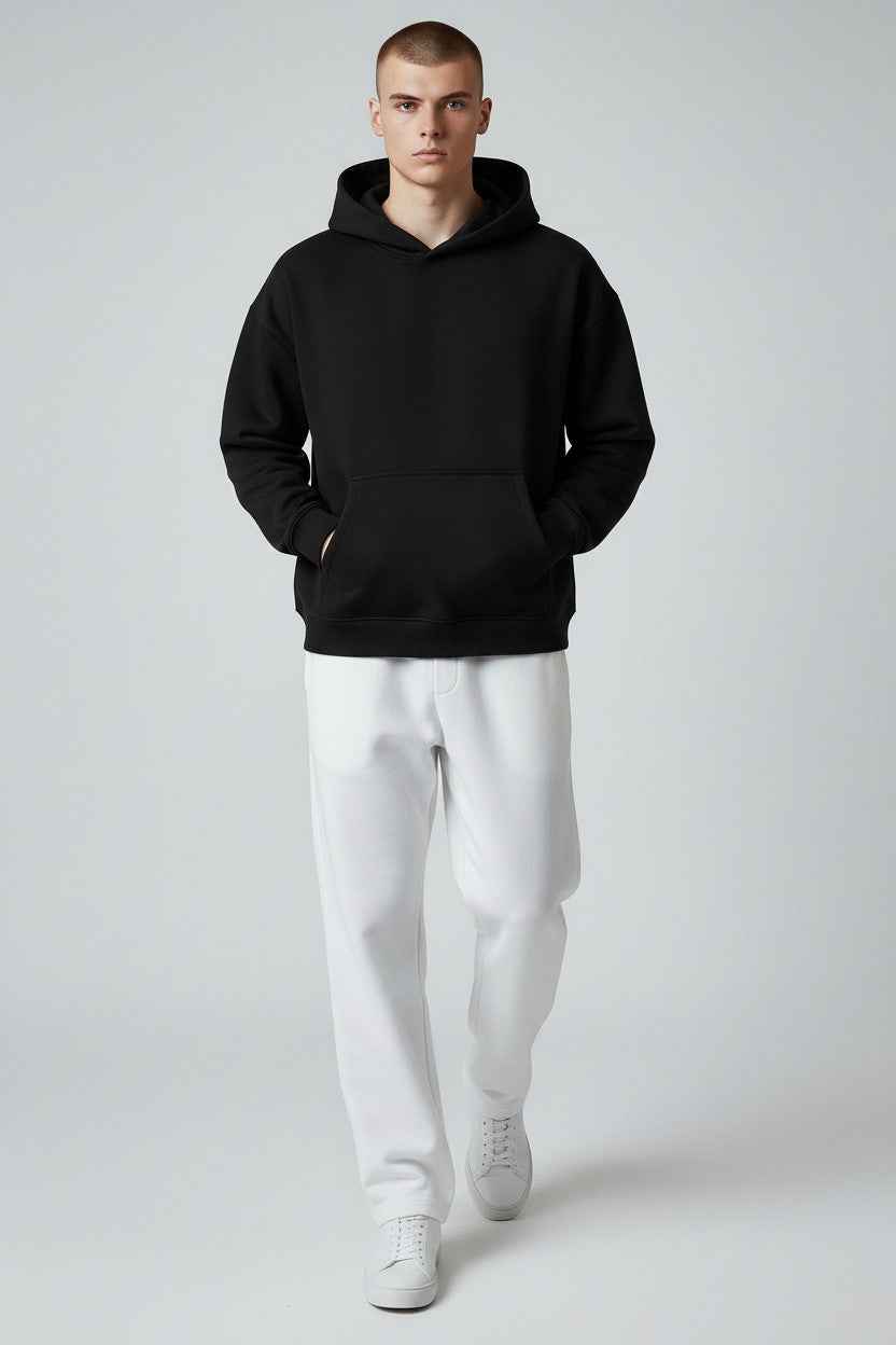 Black Boxy Hoodie
