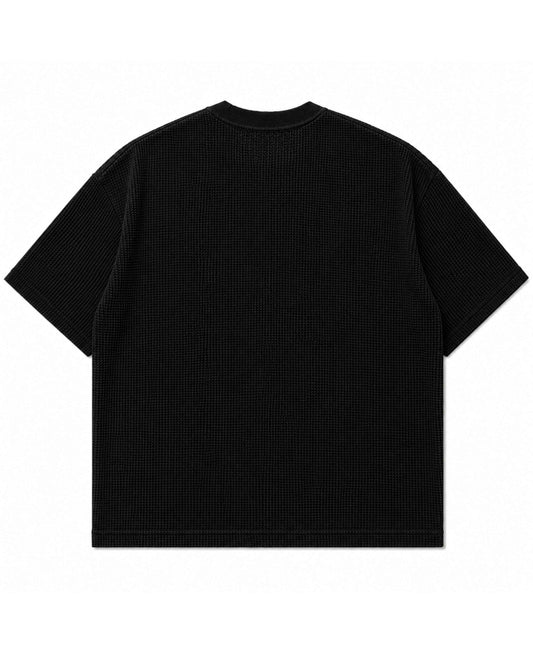 Black Waffle Boxy Fit