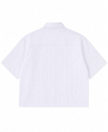Blue Striped Oxford Boxy Shirt
