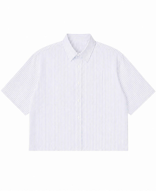 Blue Striped Oxford Boxy Shirt