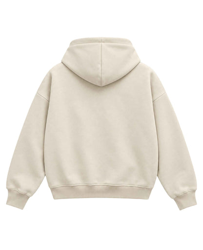 Cream Boxy Hoodie