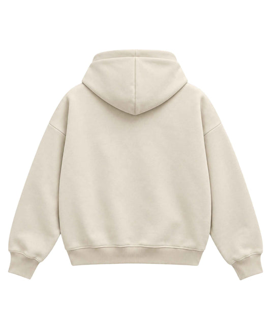 Cream Boxy Hoodie