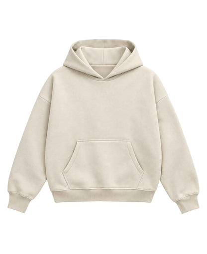 Cream Boxy Hoodie