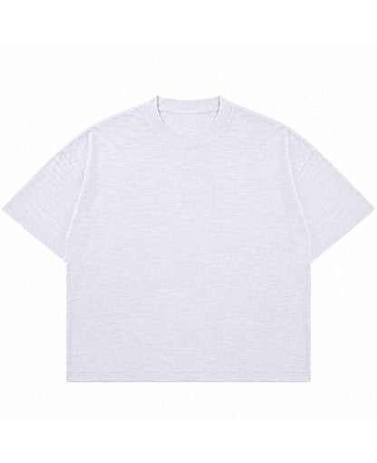 Dust White Boxy Slub Tee