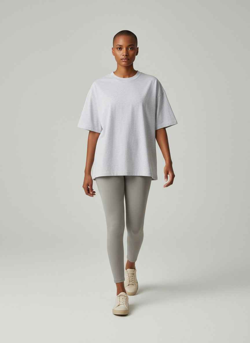 Dust White Boxy Slub Tee