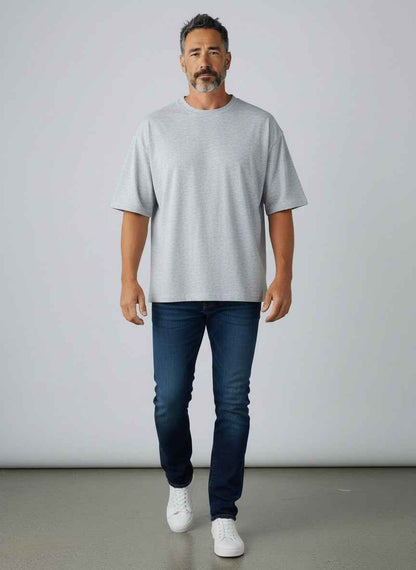 Dust White Boxy Slub Tee