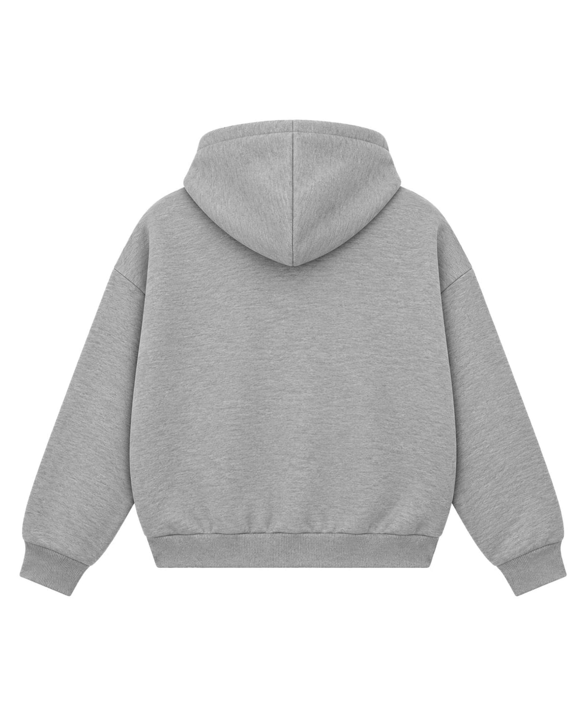 Grey Boxy Double Zipped Hoodie