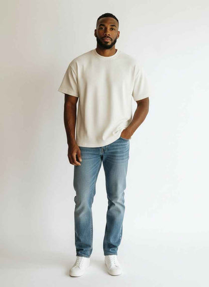 Off-White Waffle Boxy Fit