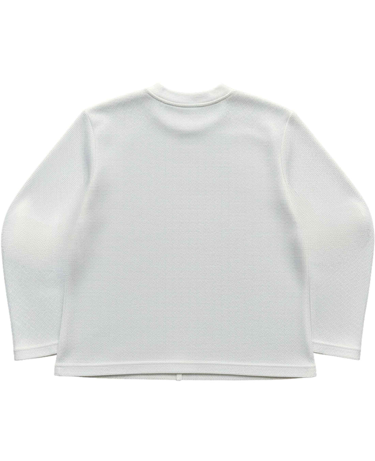 Off-White Waffle Knit Oversized Full-Sleeve