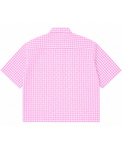 Pink Gingham Oxford Boxy Shirt