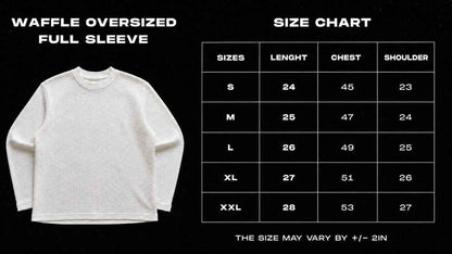 Blue Ombré Waffle Knit Oversized Full-sleeve