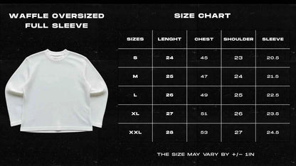Off-White Waffle Knit Oversized Full-Sleeve